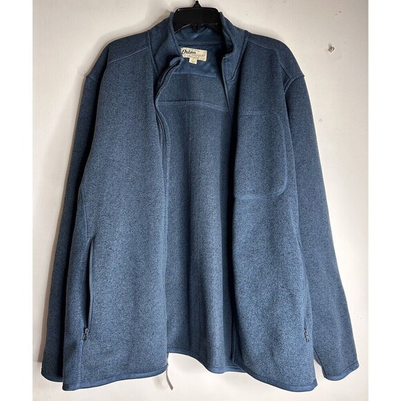 Orton Brothers Men's Blue Lightweight Sweater Fleece Jacket Size Large - Picture 3 of 8